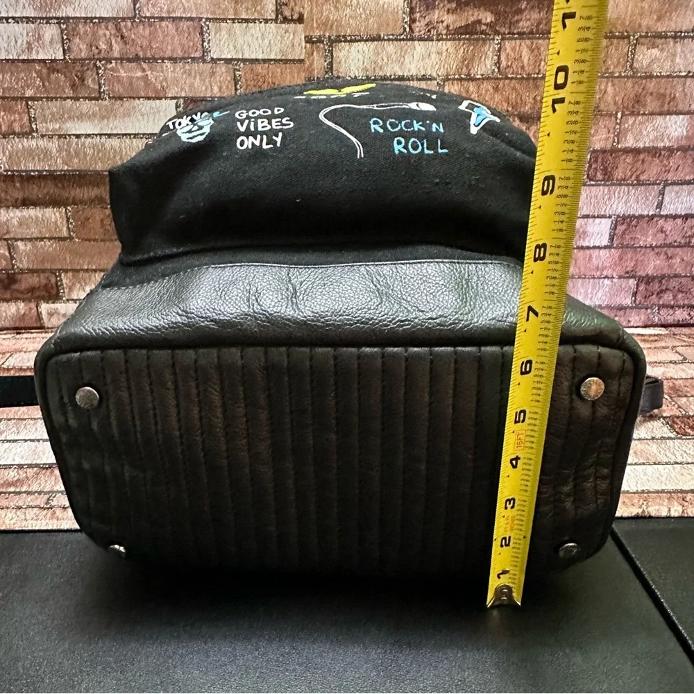 ZADIG & VOLTAIRE Black Graphic Men's Backpack RARE